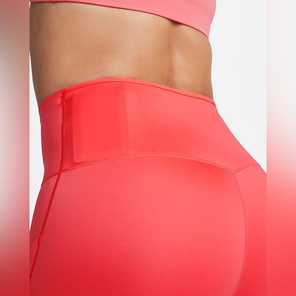 Women’s Nike Go Legging Firm Support High Rise 7/8 Length Size Small Orange - Picture 9 of 11